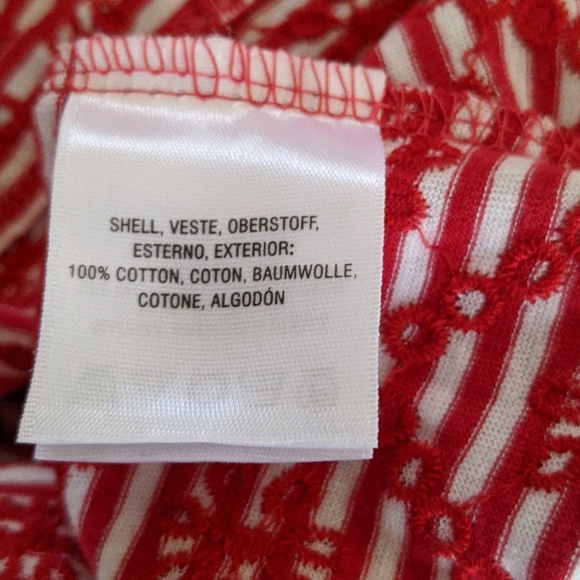 NWT Anthropologie  Cotton Embroidered floral Top Medium - Picture 9 of 10